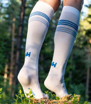 Mästarn Dryarn Thin Race O-sock white/blue